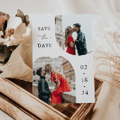 Modern White Script 2 Fotobruiloft Save The Date