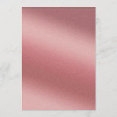 Modern White Script Typography Rose Gold Wedding Kaart (Achterkant)