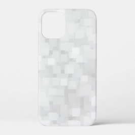 Modern White Square Pattern iPhone 12 Mini Hoesje