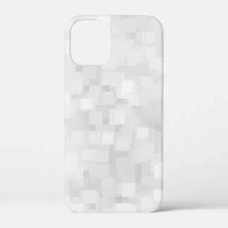 Modern White Square Pattern iPhone 12 Mini Hoesje