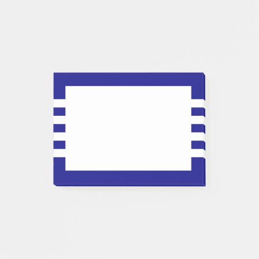 Modern White Stripes Navy Blue Post-it® Notes (Voorkant)