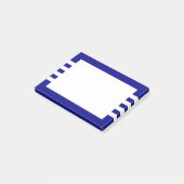 Modern White Stripes Navy Blue Post-it® Notes (Schuin)