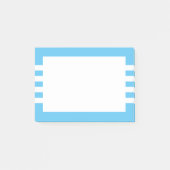 Modern White Stripes Sky Blue Post-it® Notes (Voorkant)