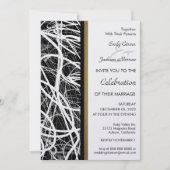 Modern White Swirl Wedding Invitation (Devant)