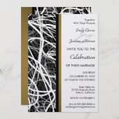 Modern White Swirl Wedding Invitation (Devant / Derrière)