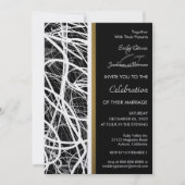 Modern White Swirl Wedding Invitation (Devant)