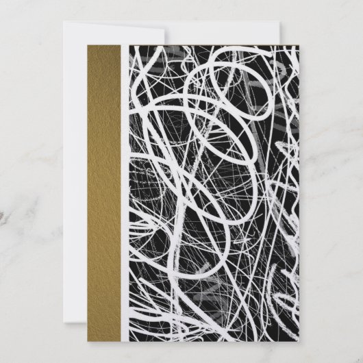 Modern White Swirl Wedding Invitation (Dos)