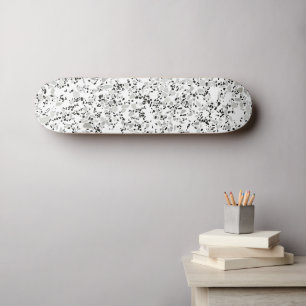Modern White Terrazzo Skateboard