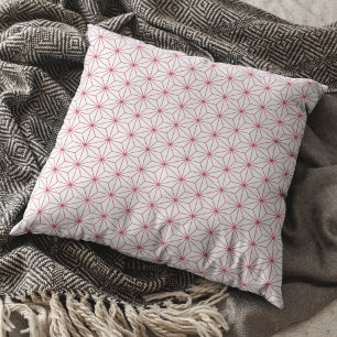 Modern White Viva Magenta Geometric Japans Kussen