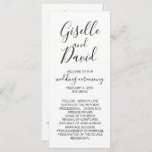 Modern White Wedding Ceremony Program Programma (Voorkant / Achterkant)