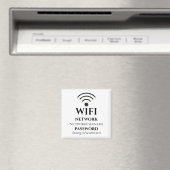 Modern WiFi-netwerk en wachtwoord Magneet (Insitu (Vaatwasser))