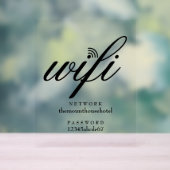 Modern Wifi Network and Password Sign (Neutre)