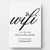 Modern Wifi Network and Password Sign Fotoplaat (voorkant)