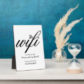 Modern Wifi Network and Password Sign Fotoplaat (Zijkant)