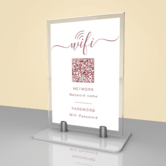Modern Wifi Wachtwoord Bord Minimalistische Tafelk Kaart
