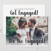 Modern Wij Zijn Verloving Foto Script Verloving Aankondiging (Voorkant / Achterkant)