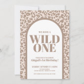 Modern Wild One 1e verjaardagsfeestje Kaart (Voorkant)