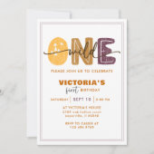 Modern Wild One First Birthday Custom photo  Kaart (Voorkant)