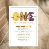 Modern Wild One First Birthday Custom photo  Kaart