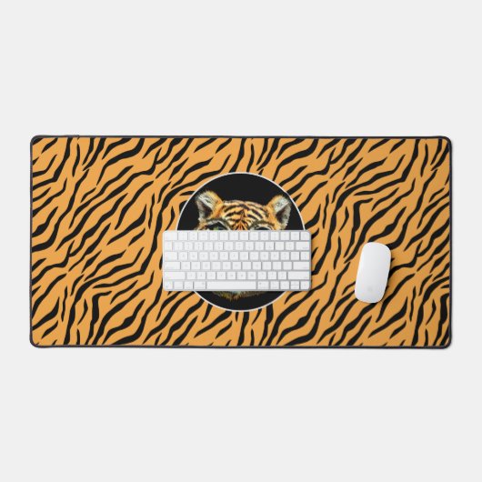 Modern Wild Tiger Pattern Bureaumat (Keyboard & Muis)