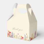 Modern, wilde bloem, bruids douche bedankdoosjes (Achterkant)