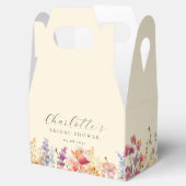 Modern, wilde bloem, bruids douche bedankdoosjes (Geopend)