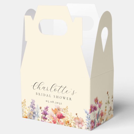 Modern, wilde bloem, vrijgezellenfeest bedankdoosjes (Geopend)