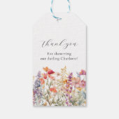 Modern, wilde bloem Vrijgezellenfeest Welkom Cadeaulabel (Achterkant)