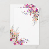 Modern wilde bloemen script vrijgezellenfeest plaa kaart (Voorkant / Achterkant)