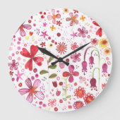 Modern Wilde Waterverf Grote Klok (Voorkant)