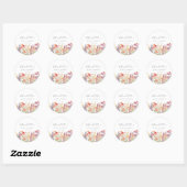 Modern, Wildflower Baby shower Ronde Sticker (Vel)