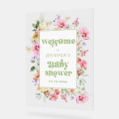 Modern Wildflower Baby shower Welcome (Angle)