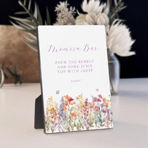 Modern, Wildflower Momosa Bar Baby shower Fotoplaat