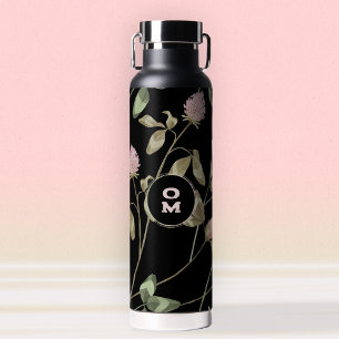 Modern WIldflower Monogram Roos Groene Grote Klave Waterfles