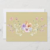 Modern wildflower spring wedding Dinner Invitation (Dos)