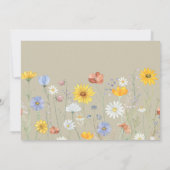 Modern wildflower spring wedding Dinner Invitation (Dos)