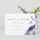 Modern Wildflower Wedding Save The Date (Staand voorkant)