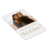 Modern Will You Be My Maid of Honor Photo Magnet (Côté Droit)