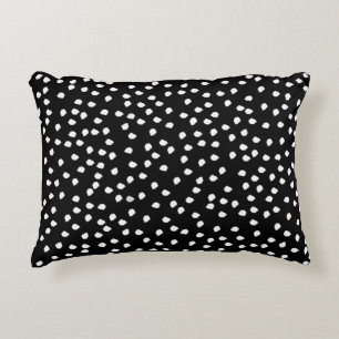 Modern Willekeurig Polka Dot Patroon Zwart-wit Accent Kussen