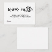 Modern Wine Raffle pArty activities card Informatiekaartje (Voorkant / Achterkant)