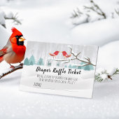 Modern Winter Baby shower Diaper Raffle Ticket Informatiekaartje