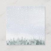 Modern Winter Forest Wedding RSVP Card Informatiekaartje (Achterkant)