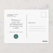 Modern Winter Scene | Nieuwjaarsgroeten Briefkaart (Achterkant)