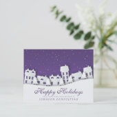 Modern Winter Scene | Vakantiegroet Briefkaart (Staand voorkant)