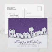 Modern Winter Scene | Vakantiegroet Briefkaart (Voorkant / Achterkant)