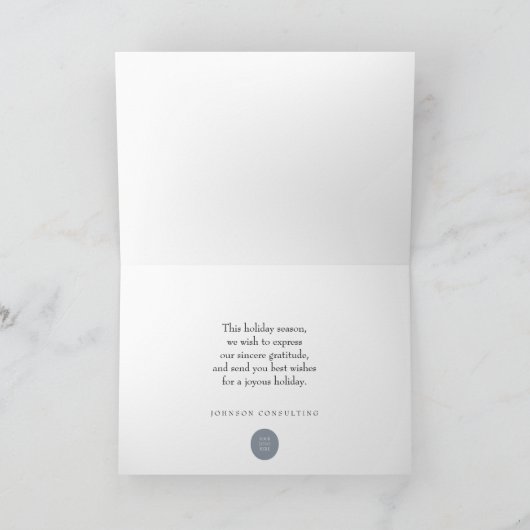 Modern Winter Scene | Vakantiegroet Feestdagen Kaart (Binnen)