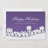 Modern Winter Scene | Vakantiegroet Feestdagenkaart (Voorkant)