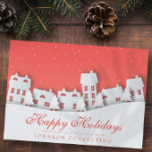 Modern Winter Scene | Vakantiegroet Feestdagenkaart