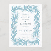 Modern Winter Wreath Lijst Bruiloft