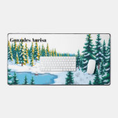 Modern Winter Yellowstone Scenic Bureaumat (Keyboard & Muis)